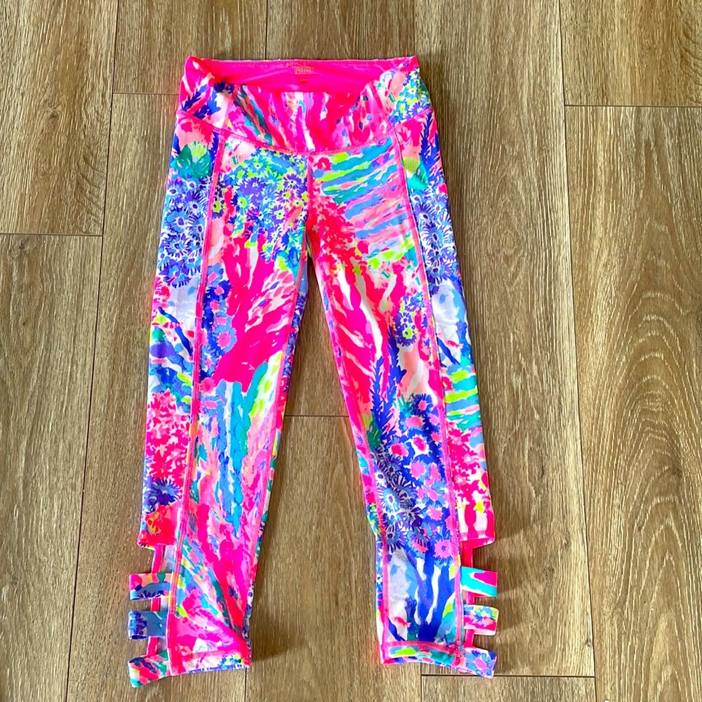 LILLY PULITZER FLOWER NEON PRINT LEGGINGS